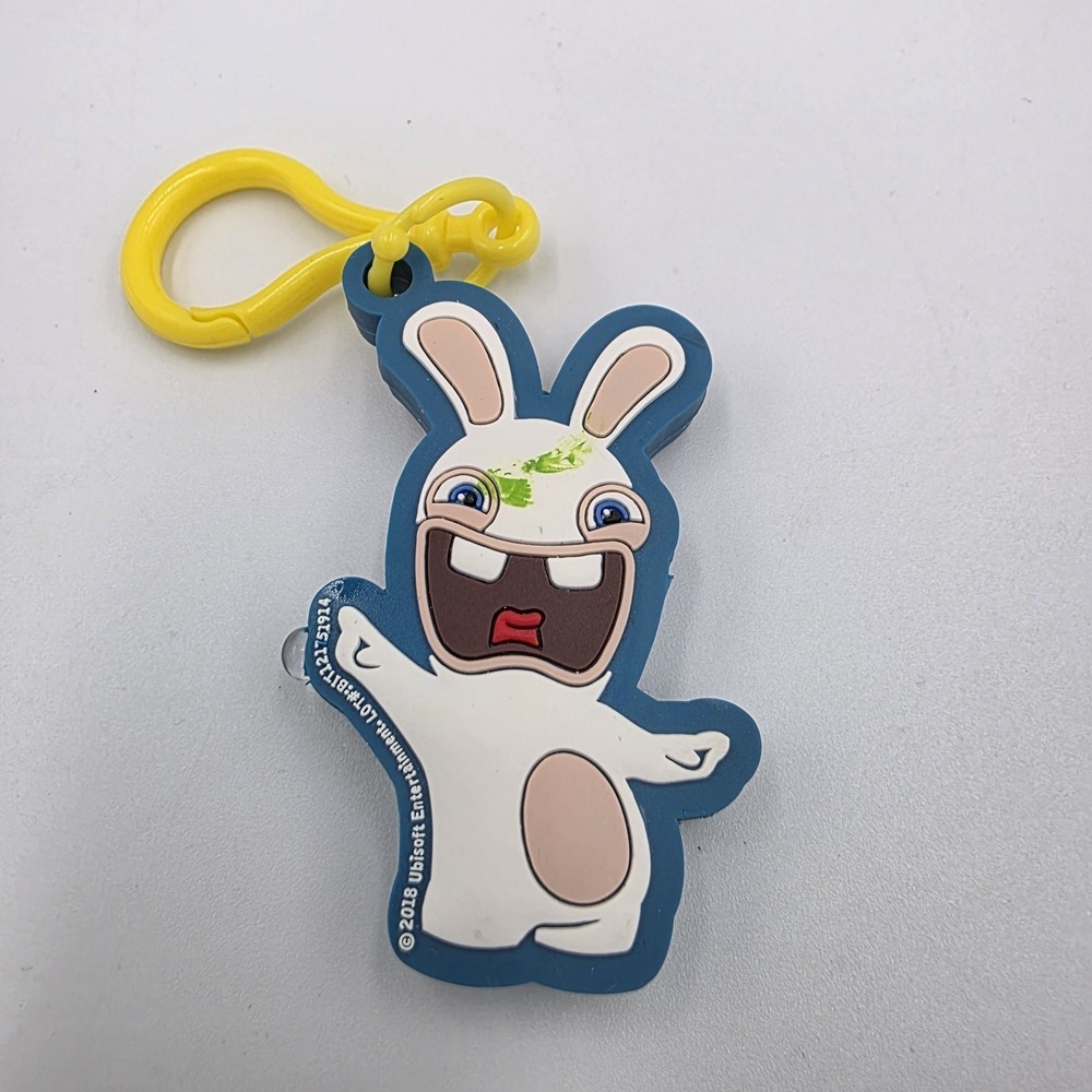 Ubisoft Raving Rabbids Rabbit Light-up‎ Clip Keychain Backpack Hanger 2018 WORKS - Picture 2 of 5